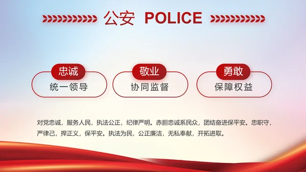 公安警察年终工作总结汇报PPT