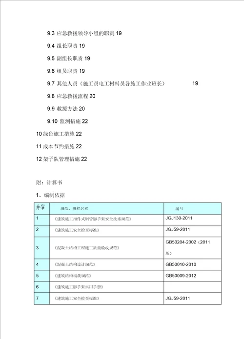 外架施工方案及计算书