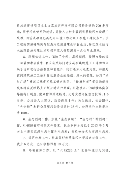 环保局上年工作总结及下年工作计划.docx