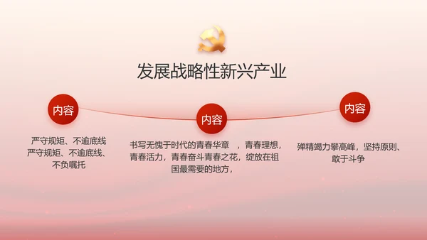 红色大气党建党支部工作汇报PPT