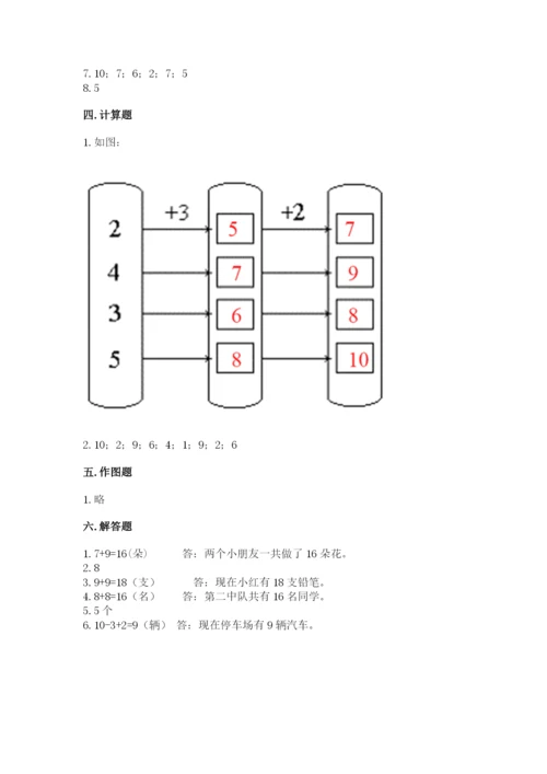 小学数学试卷一年级上册数学期末测试卷【预热题】.docx