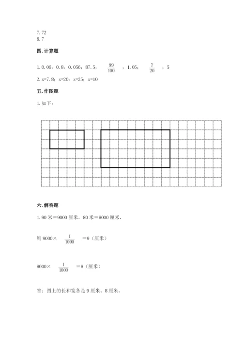 小学六年级下册数学期末卷附答案（达标题）.docx