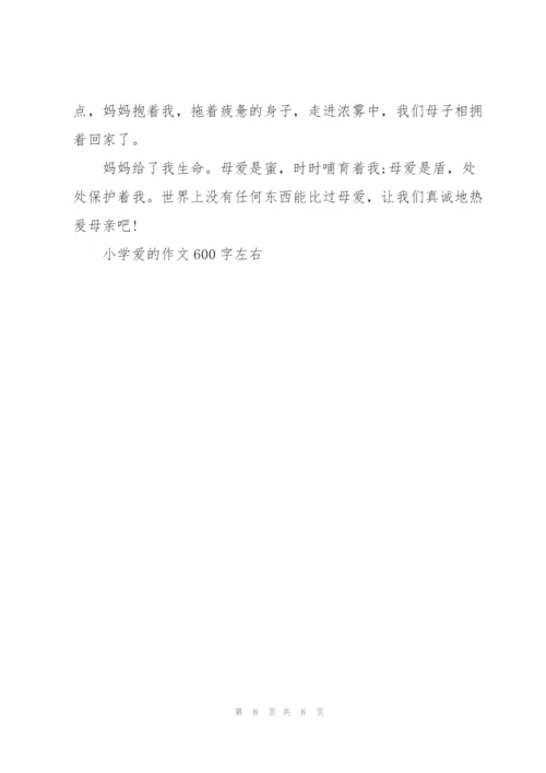 小学爱的作文600字左右5篇.docx