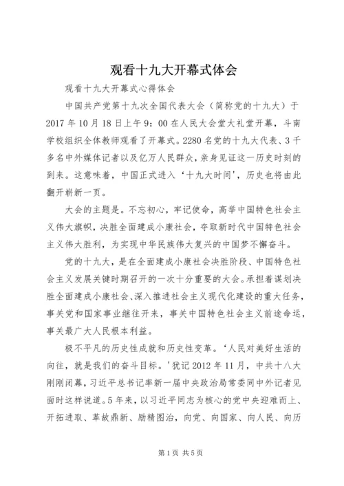 观看十九大开幕式体会 (3).docx