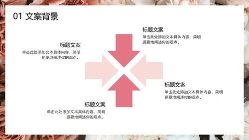 鲜花婚礼策划PPT模板