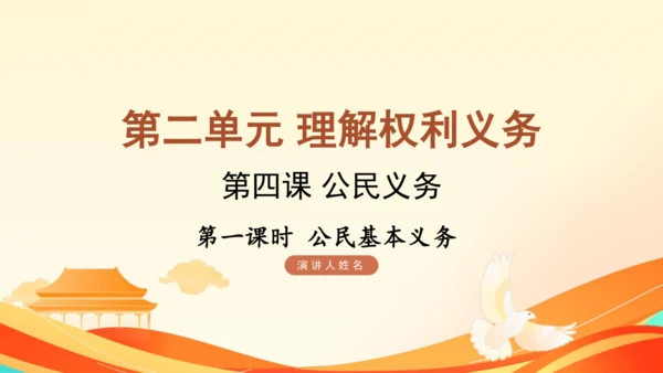 第二单元第四课第一课时  公民基本义务教学课件 --统编版中学道德与法治八年级（下）