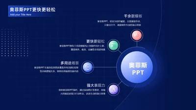 简约风总分关系4项PPT图文页