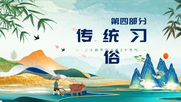 雨水节气介绍通用PPT模板