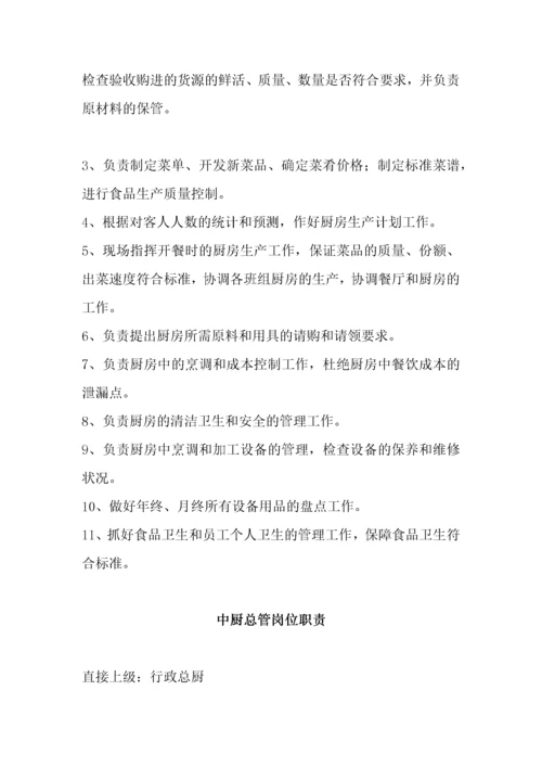 XX餐饮公司组织架构和岗位职责.docx