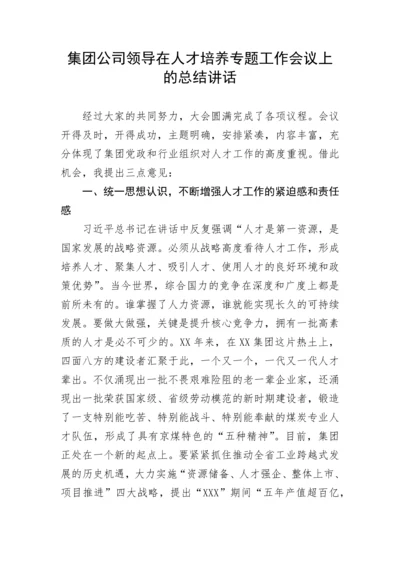 【国资国企】集团公司领导在人才培养专题工作会议上的总结讲话.docx