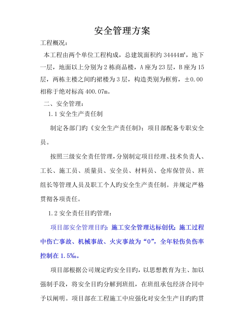 安全管理专题方案.docx