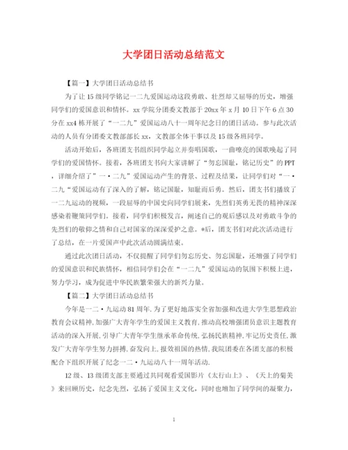 精编之大学团日活动总结范文.docx