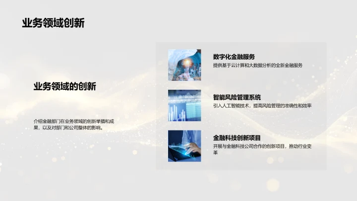 金融部门工作报告