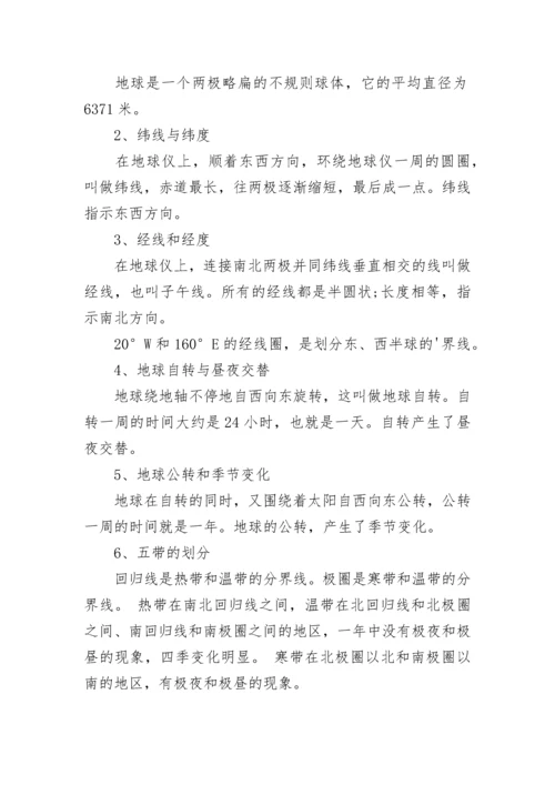 2022初中地理会考知识点最新.docx