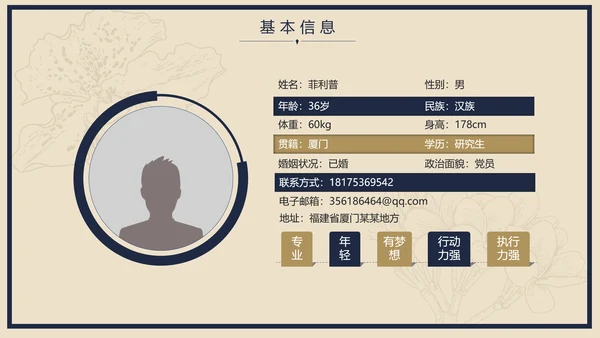 创意唯美个人求职竞聘简历ppt模板