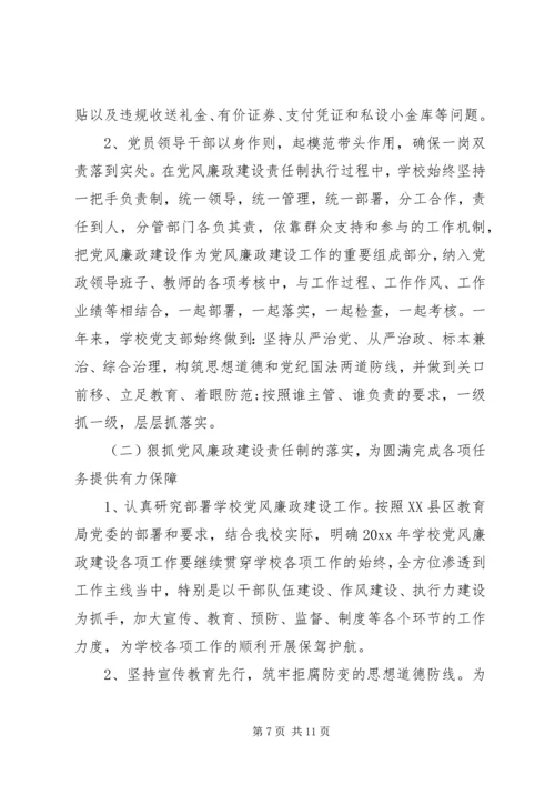 小学反腐倡廉自查报告.docx