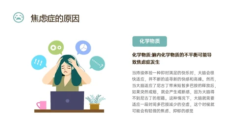 蓝色简约什么是焦虑症焦虑科普ppt