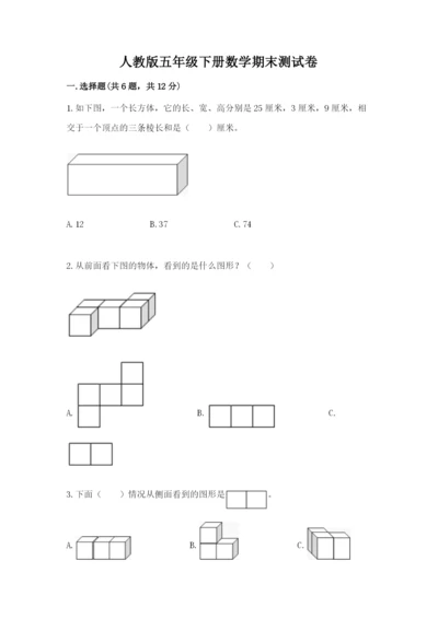 人教版五年级下册数学期末测试卷精品【能力提升】.docx