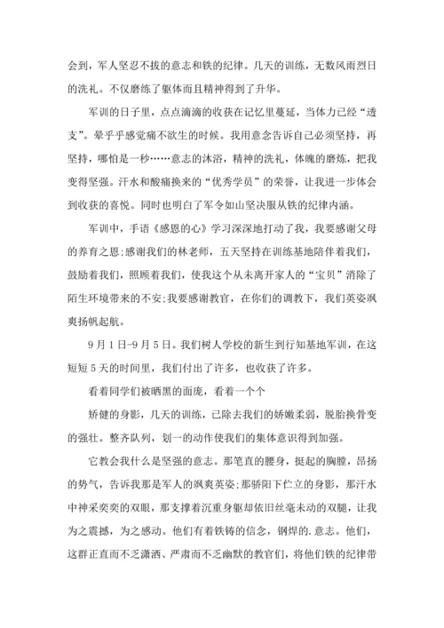 初中生军训心得范文5篇.docx