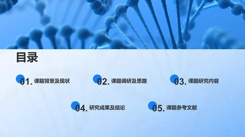 蓝色医学专业毕业论文答辩PPT