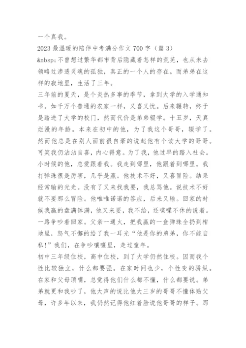 2023最温暖的陪伴中考满分作文700字.docx