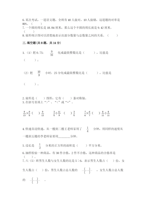 人教版六年级上册数学期末测试卷附答案【能力提升】.docx