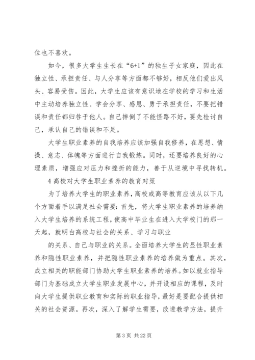 职业素养与提升计划精编.docx