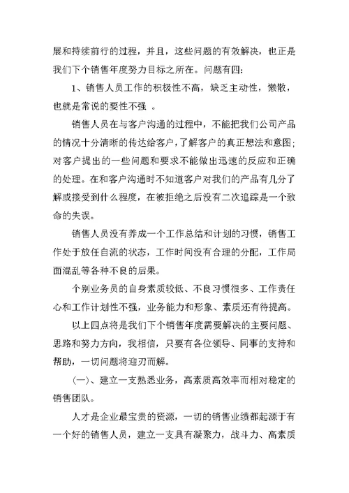 年终销售经理总结报告