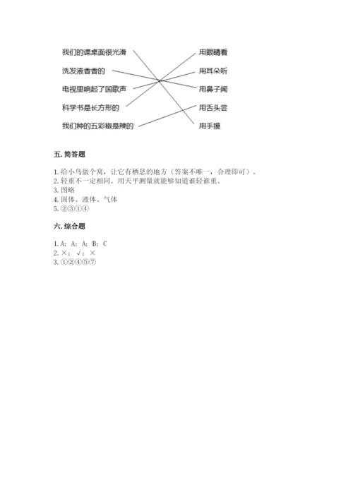 教科版一年级下册科学期末测试卷精品（巩固）.docx