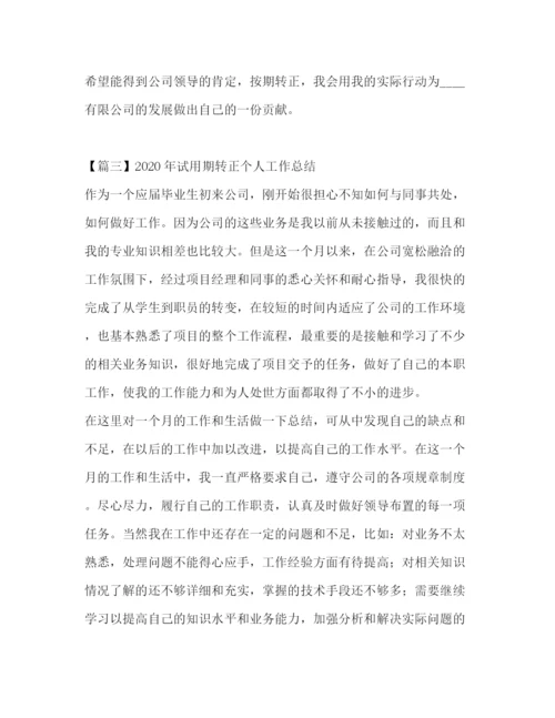 精编之委托书年试用期转正个人工作总结.docx