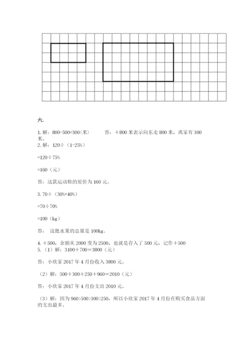 小学数学六年级下册竞赛试题及参考答案（夺分金卷）.docx