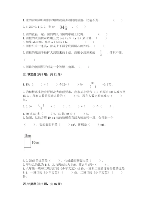 小学六年级下册数学期末卷（突破训练）word版.docx