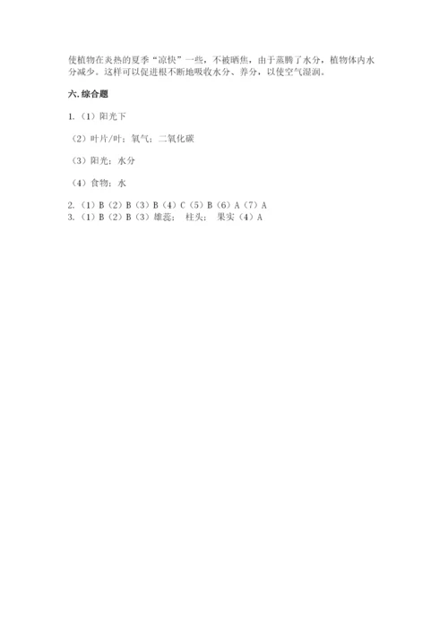 科学四年级下册第一单元《植物的生长变化》测试卷精品【名师推荐】.docx