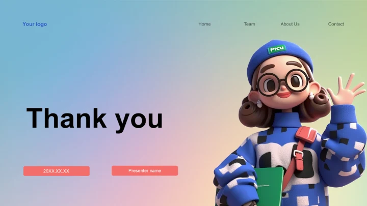 蓝色卡通风大学生自我介绍教育培训PPT主题