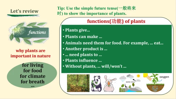 2024年外研版七年级英语上册Unit 6 The power of plants Presenti