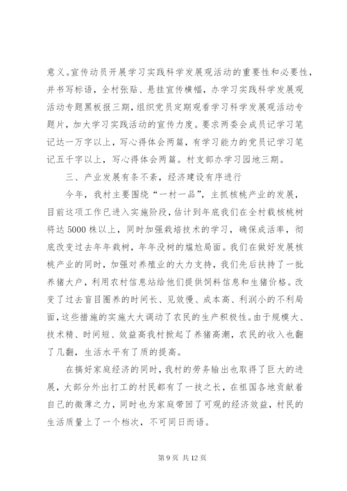 村党支书个人述职报告优秀范文.docx