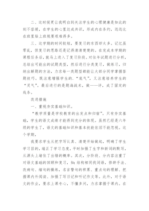 小学六年级下册语文总结.docx