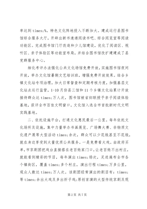 精选最新全市文化惠民工作情况汇报.docx