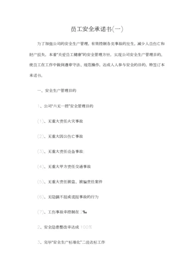 员工安全承诺书.docx
