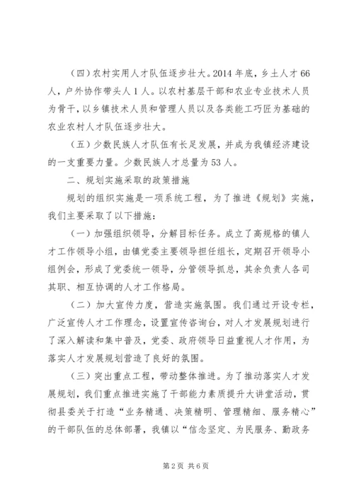 人才发展规划落实工作汇报.docx