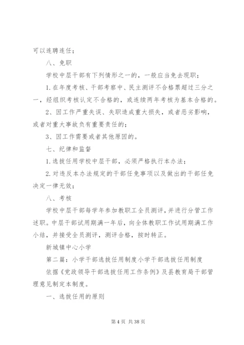 新城镇中心小学干部选拔任用制度.docx