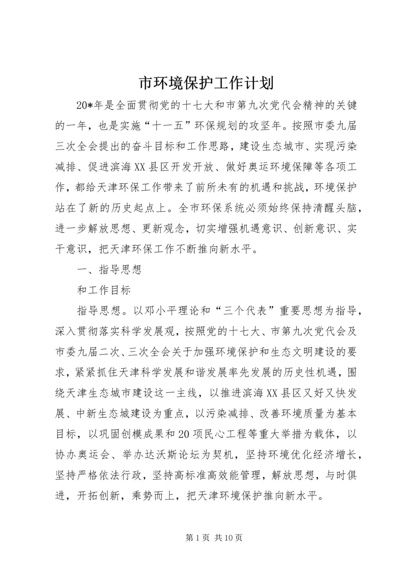 市环境保护工作计划 (2).docx