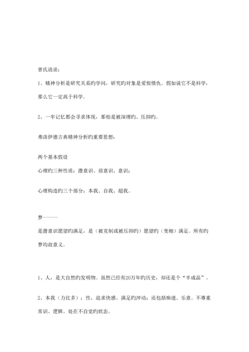 2023年曾奇峰精分笔记.docx