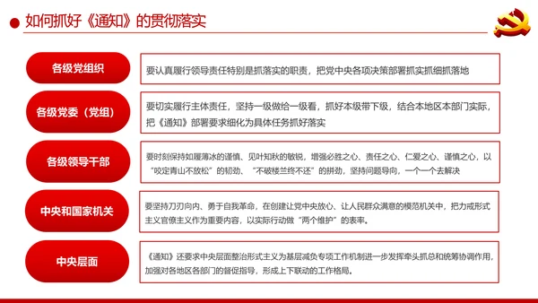 持续解决困扰基层的形式主义问题通知学习解读PPT