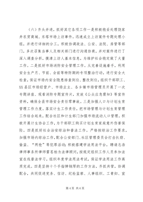 乡镇市场年度场所建设管理工作总结.docx