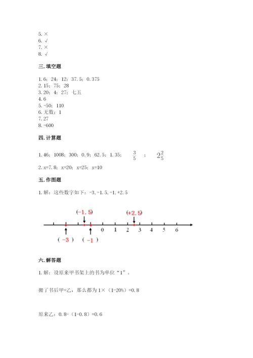 六年级下册数学期末测试卷附参考答案【名师推荐】.docx