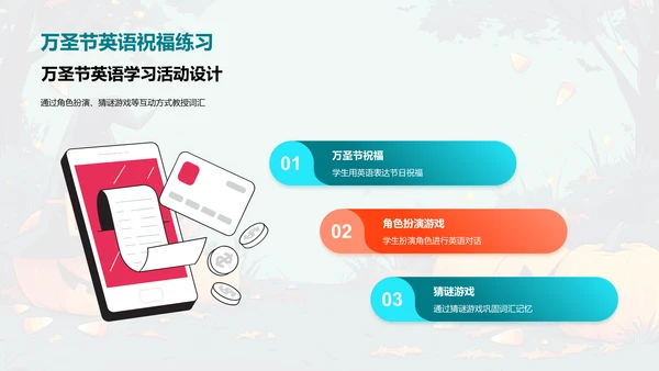 万圣节英语教学PPT模板