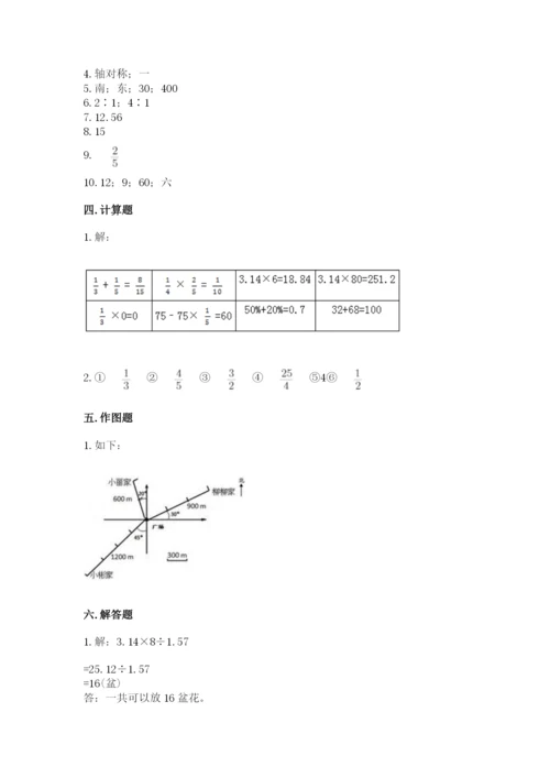 2022六年级上册数学期末测试卷（网校专用）word版.docx