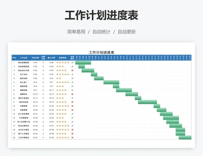 工作计划进度表