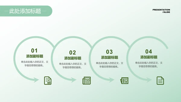 绿色文艺小清新通用PPT演示模板